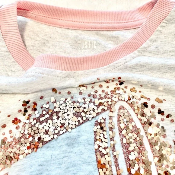 🆕Girls Justice Sequin CHEER Graphic Long Sleeve Tee - Picture 10 of 13